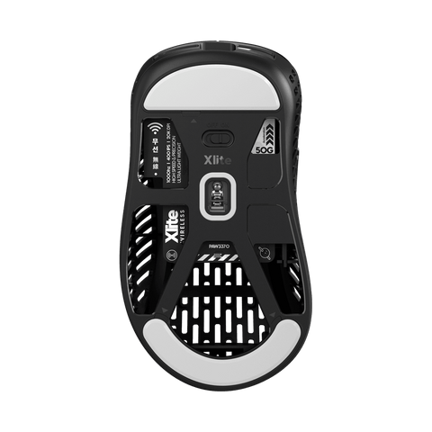 Pulsar Gaming Gears Xlite Wireless Gaming Mouse Black bottom View