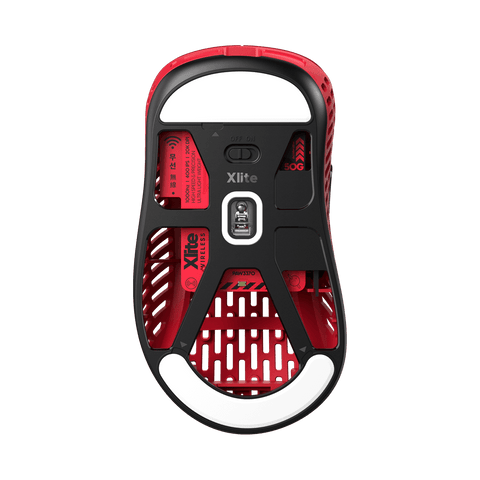 Pulsar Gaming Gears Xlite Wireless Gaming Mouse Red bottom View