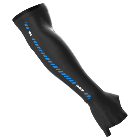 eS eSports Arm Sleeve M Medium finger long by Pulsar Gaming Gears in black, designed for gamers. Features quick-drying material and friction reduction, ideal for use with glass mousepads for smoother gameplay