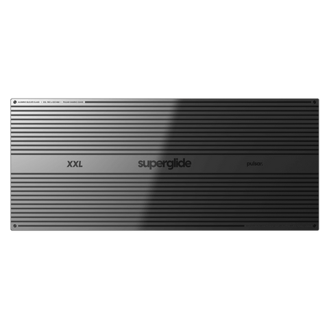 Red Superglide Glass Mousepad XXL (XX Large) with tempered glass surface for ultra-smooth mouse movements and enhanced portability. Made with durable Gorilla Glass and an anti-slip silicone rubber base for maximum grip on surfaces