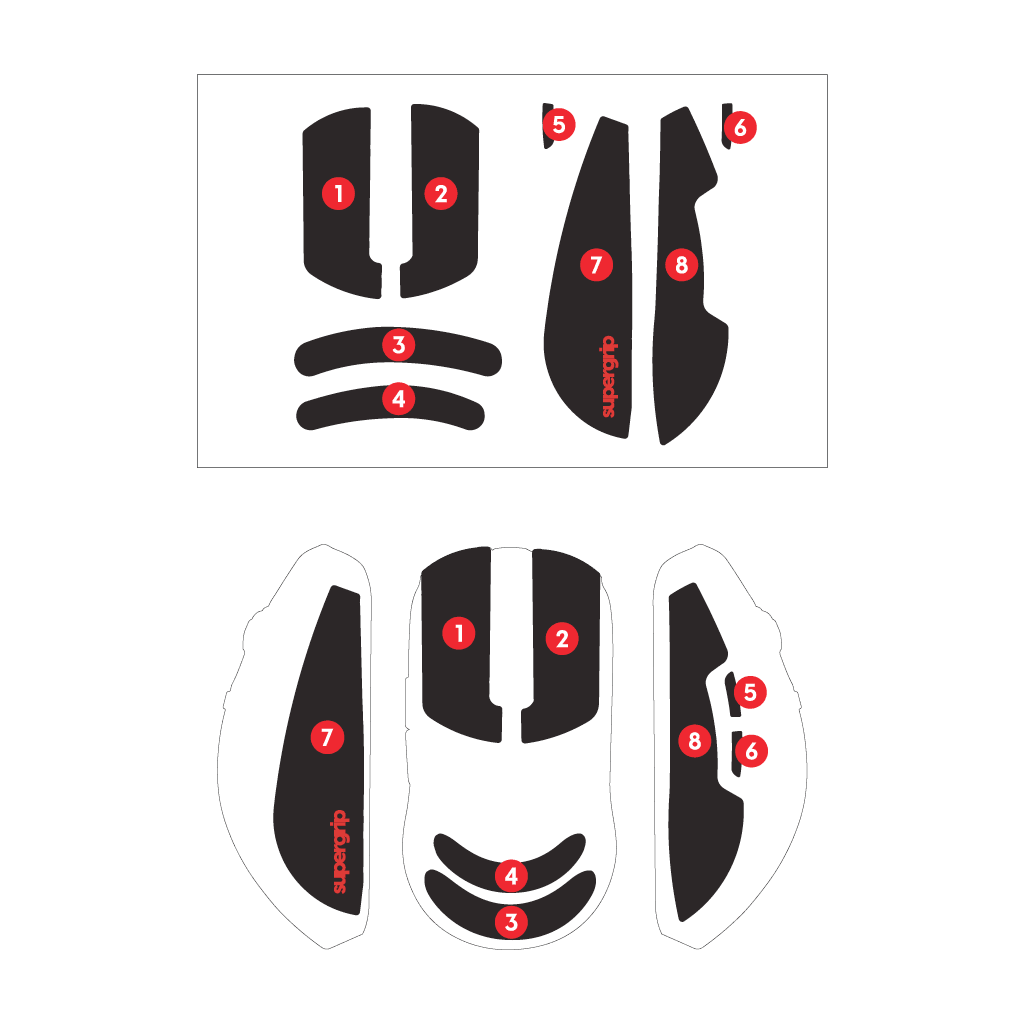 Supergrip Grip Tape for Vaxee Mouse Series - Pulsar Gaming Gears