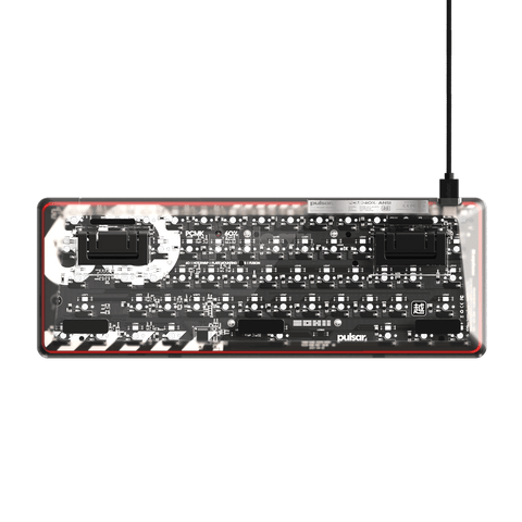 Pulsar Gaming Gears_PCMK 60% ANSI Mechanical Gaming Keyboard Barebone Black Transparent Bottom
