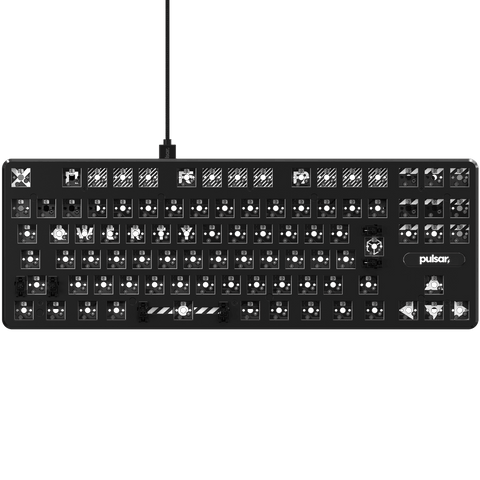 PulsarGamingGears_PCMK_TKL_JIS_Keyboard Barebone_Black Front View