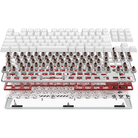PulsarGamingGears_PCMK_TKL_JIS_Keyboard Barebone_White Customizable PCB Barebone