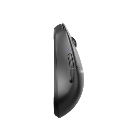 Black Pulsar X2 v2 mini Gaming Mouse, lightweight and ergonomically designed with a symmetrical shape, optical switch, PAW3395 sensor, ideal for fingertip and claw grip styles