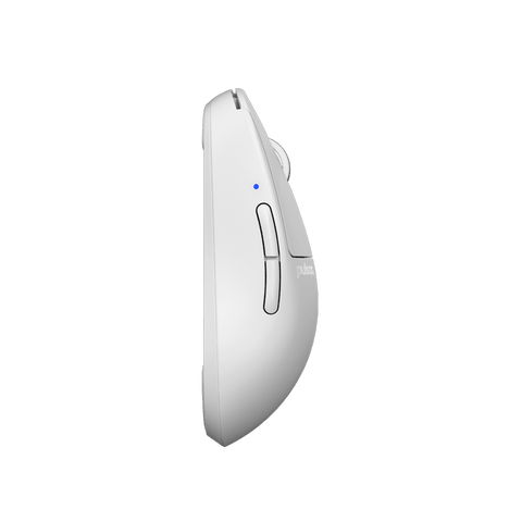 White Pulsar X2 v2 mini Gaming Mouse, lightweight and ergonomically designed with a symmetrical shape, optical switch, PAW3395 sensor, ideal for fingertip and claw grip styles