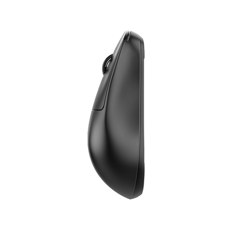 Black Pulsar X2H Medium Gaming Mouse with a translucent black design, narrow waist, higher hump, symmetrical shape, optical switch, and PAW3395 sensor.