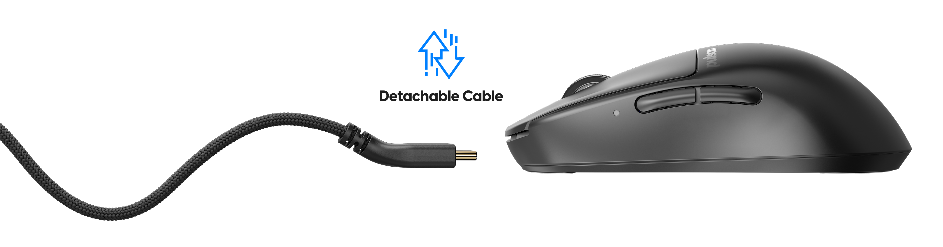 x2h wired mouse detachable cable