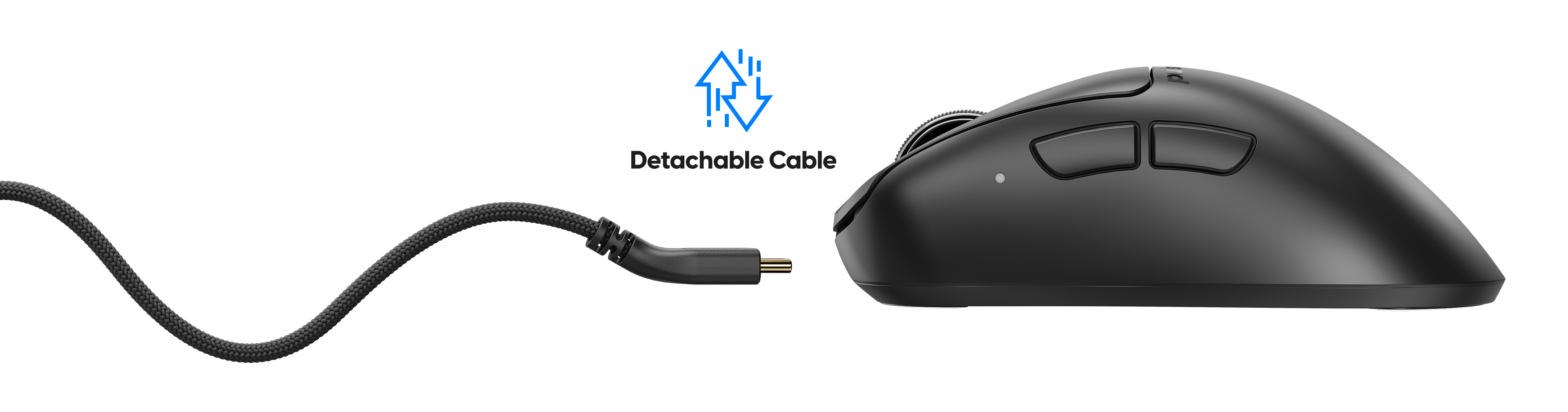 x2h wired mouse detachable cable