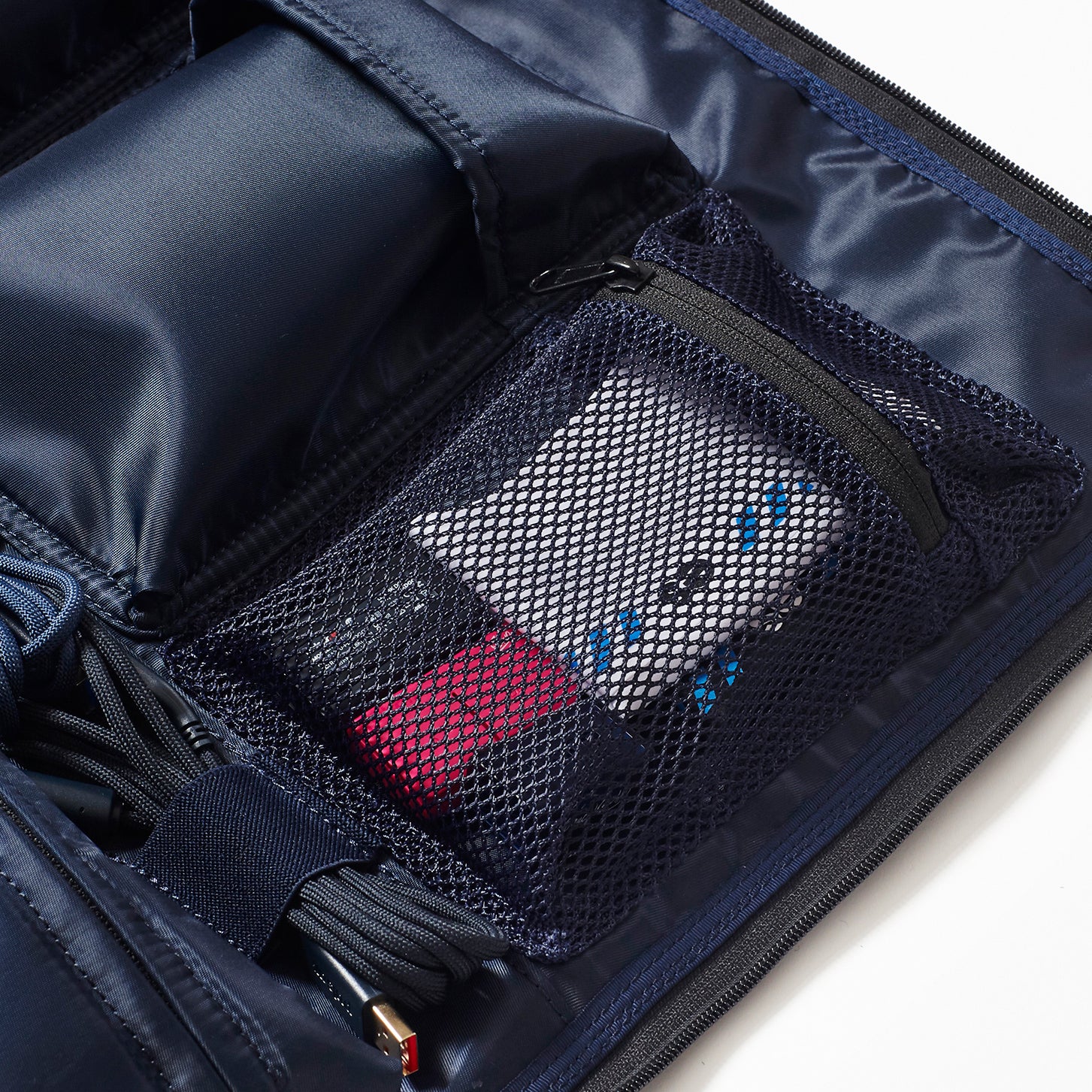 See-through mesh pocket