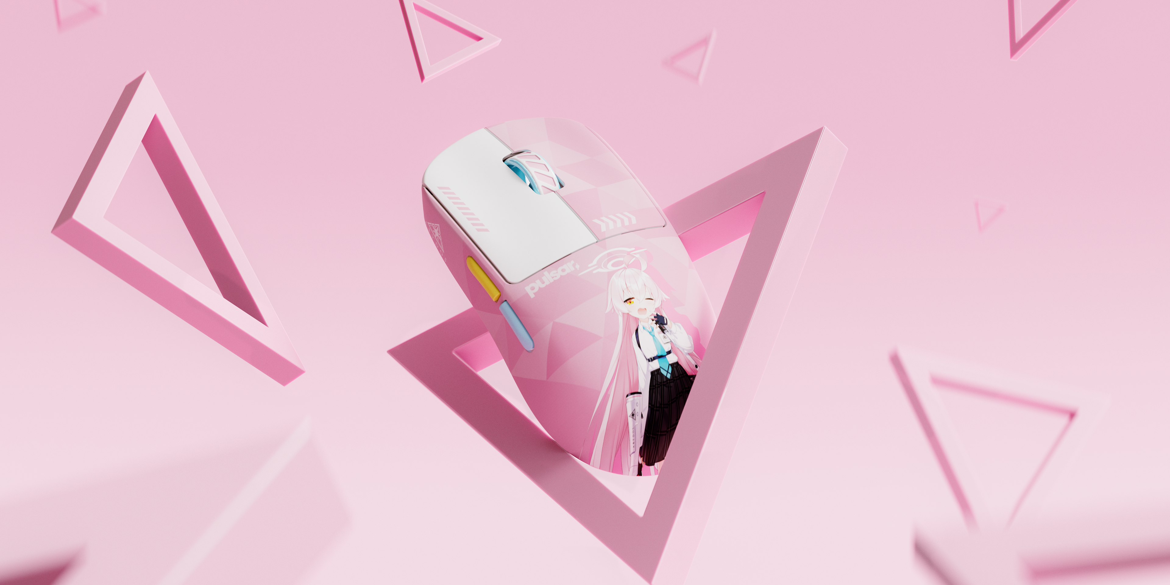 Pulsar x Blue Archive Collaboration X2 CrazyLight Gaming Mouse Hoshino