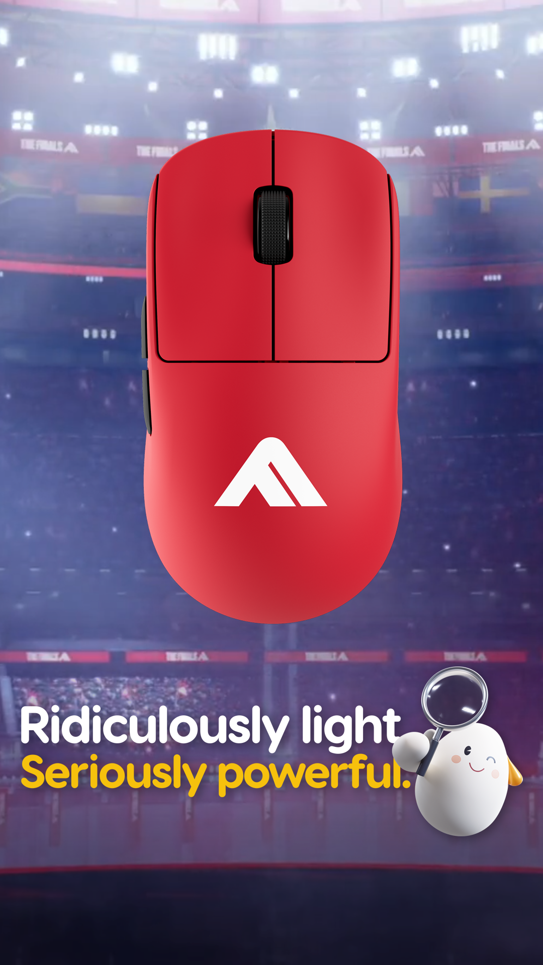 Pulsar X2 CrazyLight The finals Red Edition gaming mouse