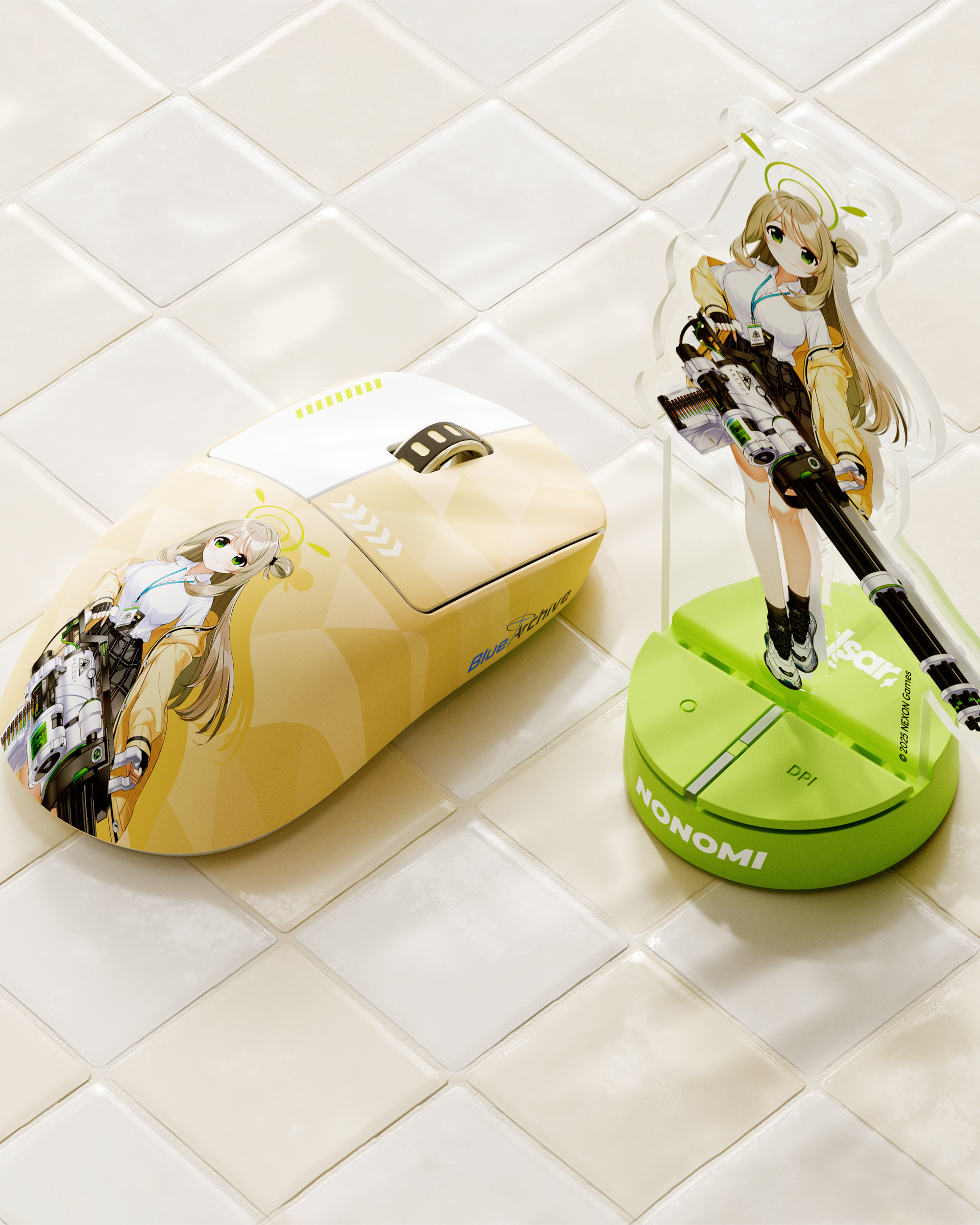 Pulsar x Blue Archive Collaboration Nonomi X2 CrazyLight Gaming Mouse