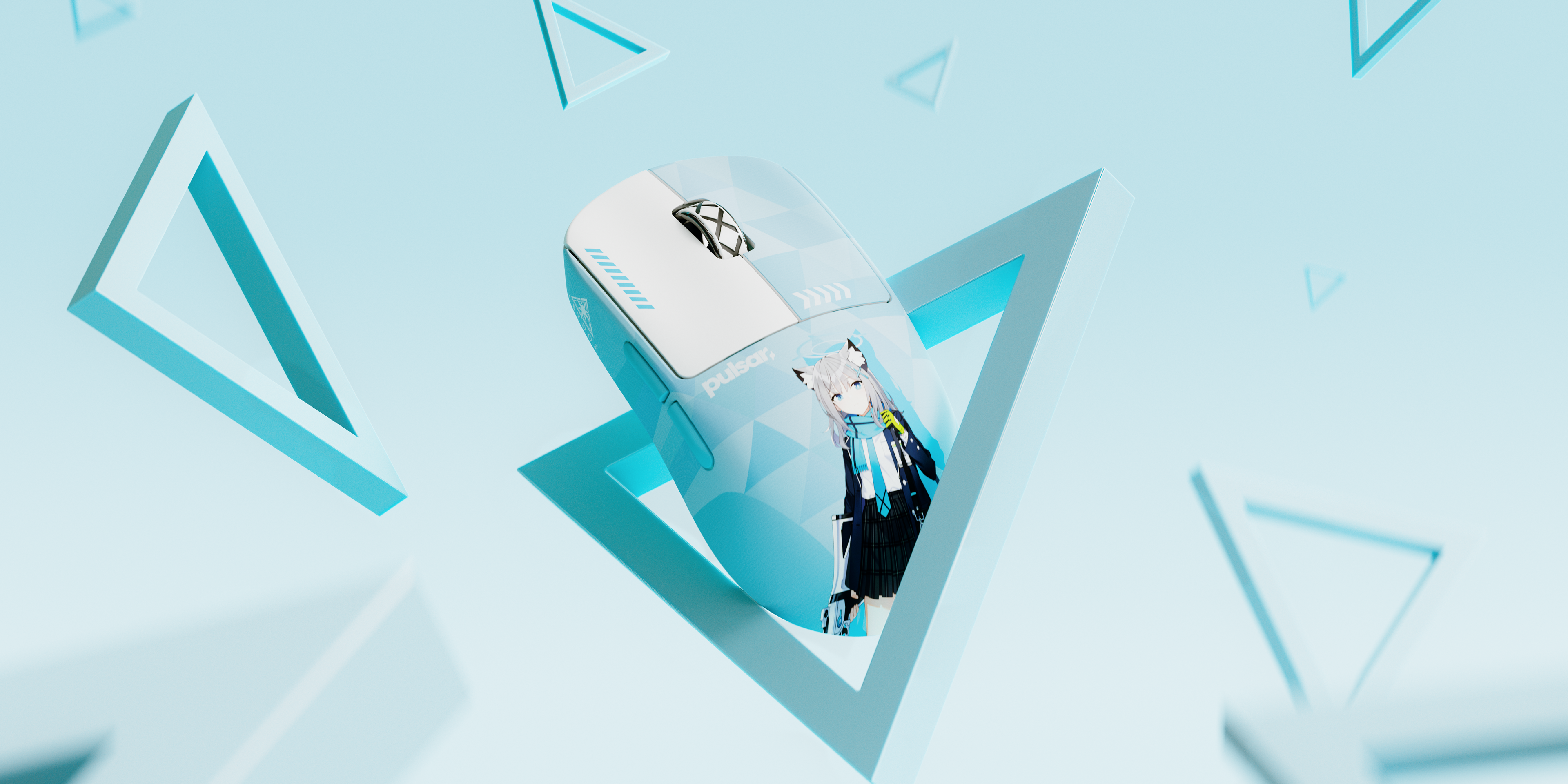 Pulsar x Blue Archive Collaboration X2 CrazyLight Gaming Mouse Shiroko