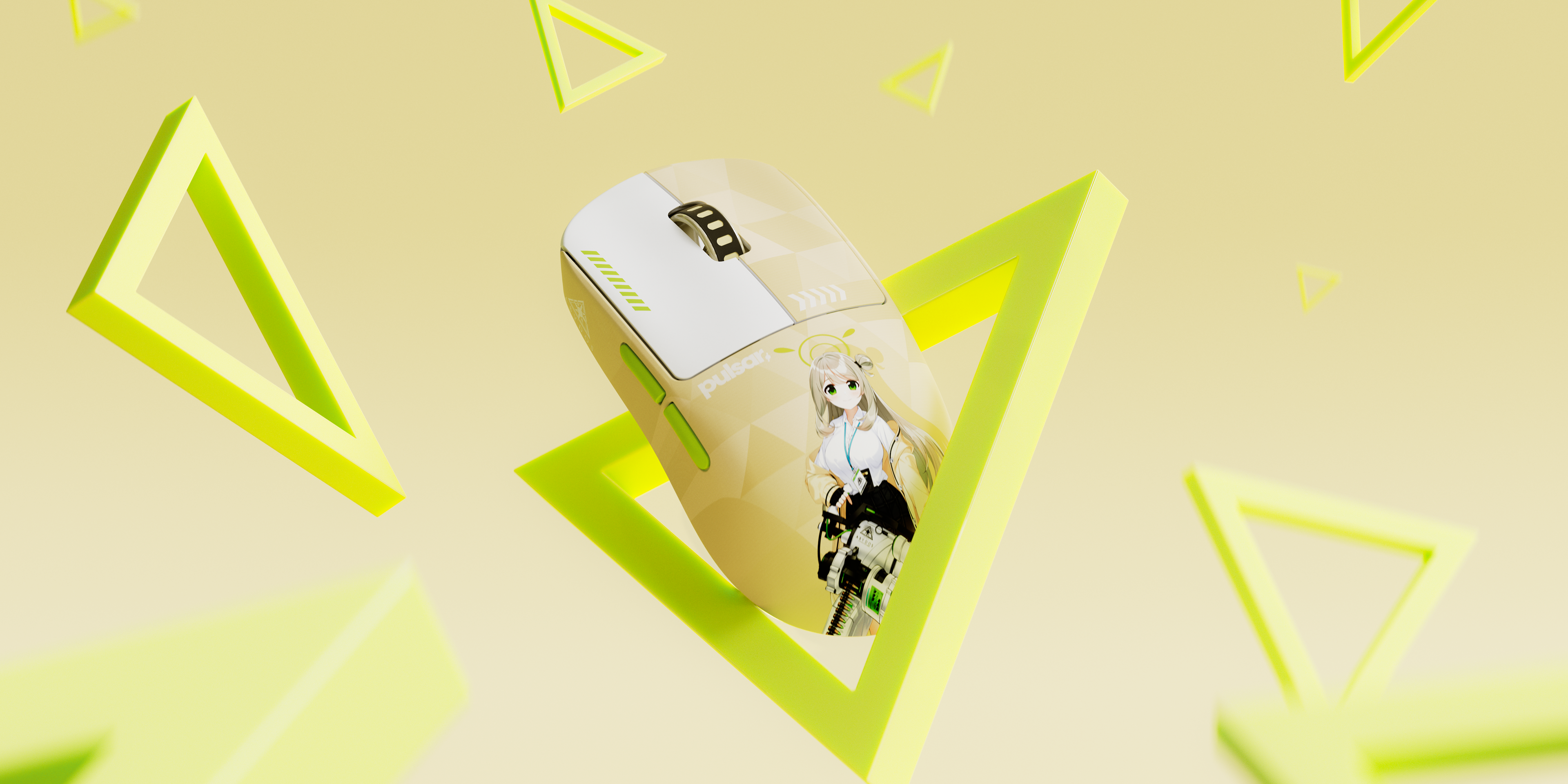 Pulsar x Blue Archive Collaboration X2 CrazyLight Gaming Mouse nonomi