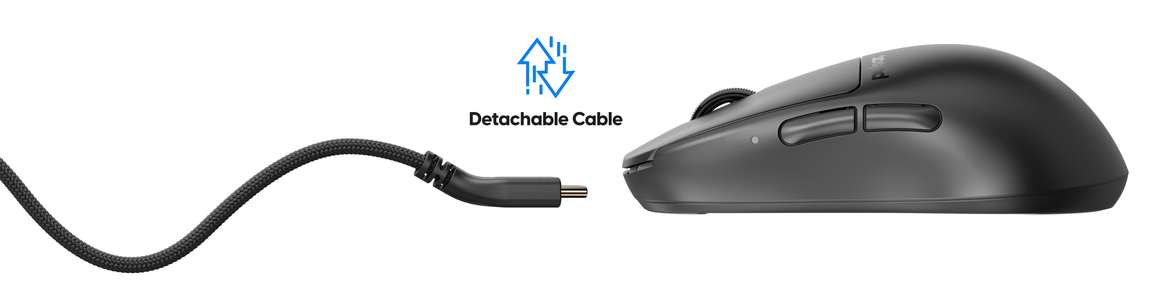 x2h wired mouse detachable cable