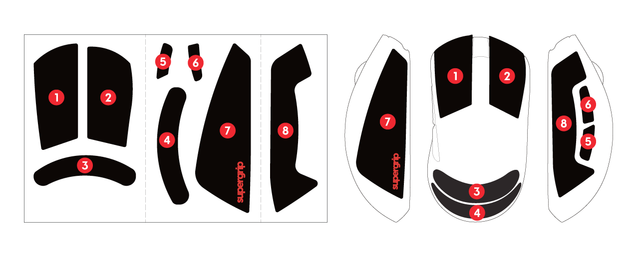 Supergrip Logitech G703 / G703H / G403 / G403H