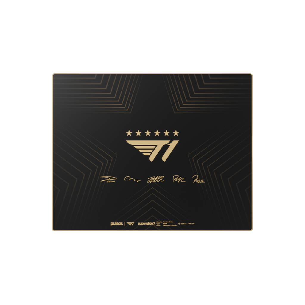 Superglide3 玻璃鼠标垫 T1 联名款 金色登峰